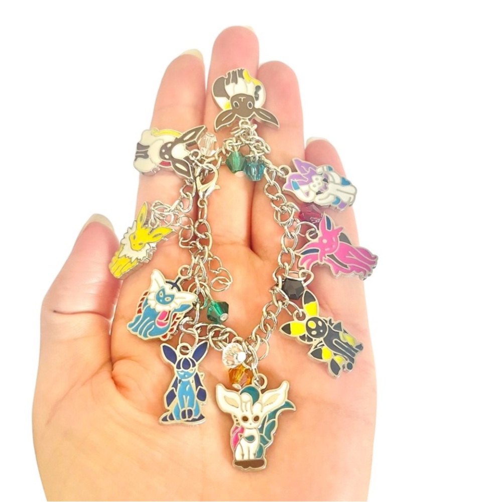 Pokemon Eevee Evolution Silver Charm Bracelet - Picture 6 of 7